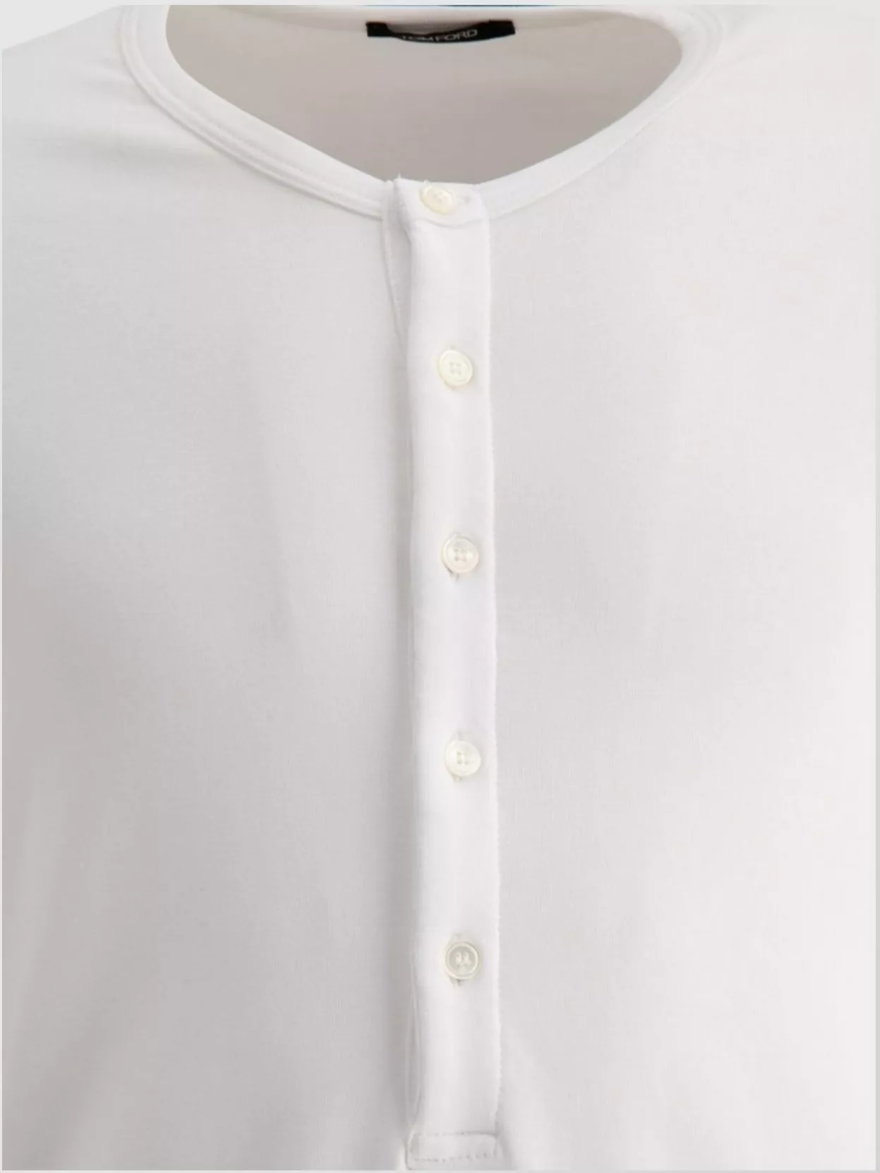Tom Ford Henley Crew Neck Long Sleeves T-Shirt