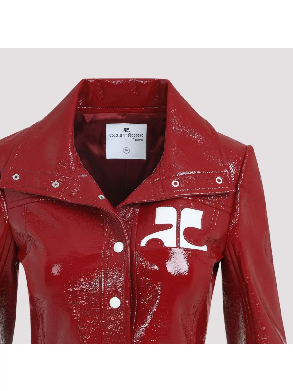 Shop Courrèges Tonal Belt Belted Trench Coat