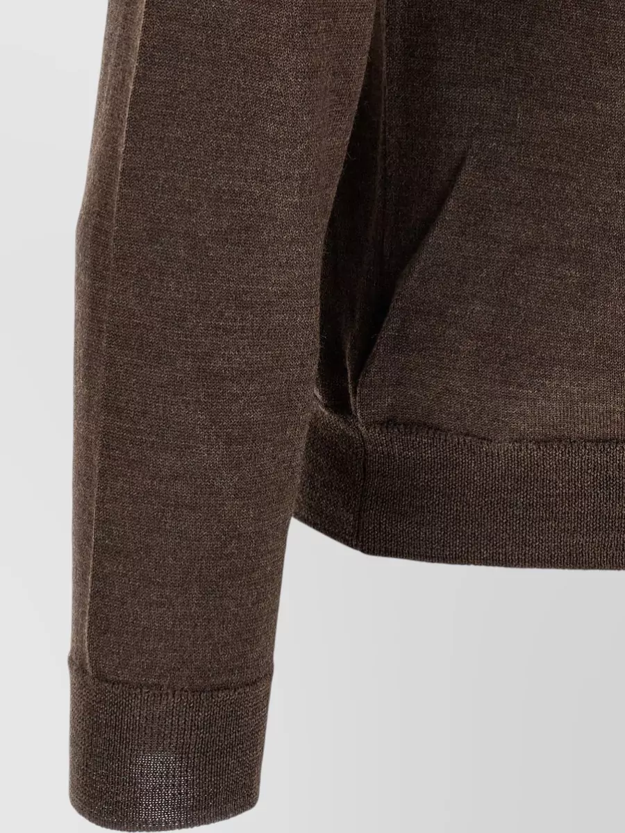 Zanone Virgin Wool Ribbed Turtleneck Sweater