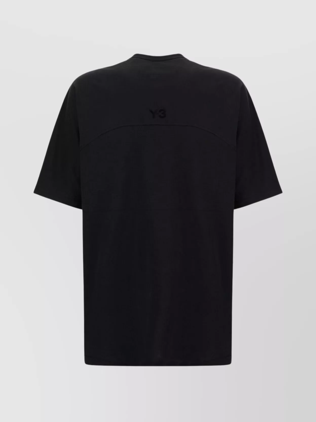 Adidas Y3 Crew Neck T-shirt Featuring Striped Detail In Black