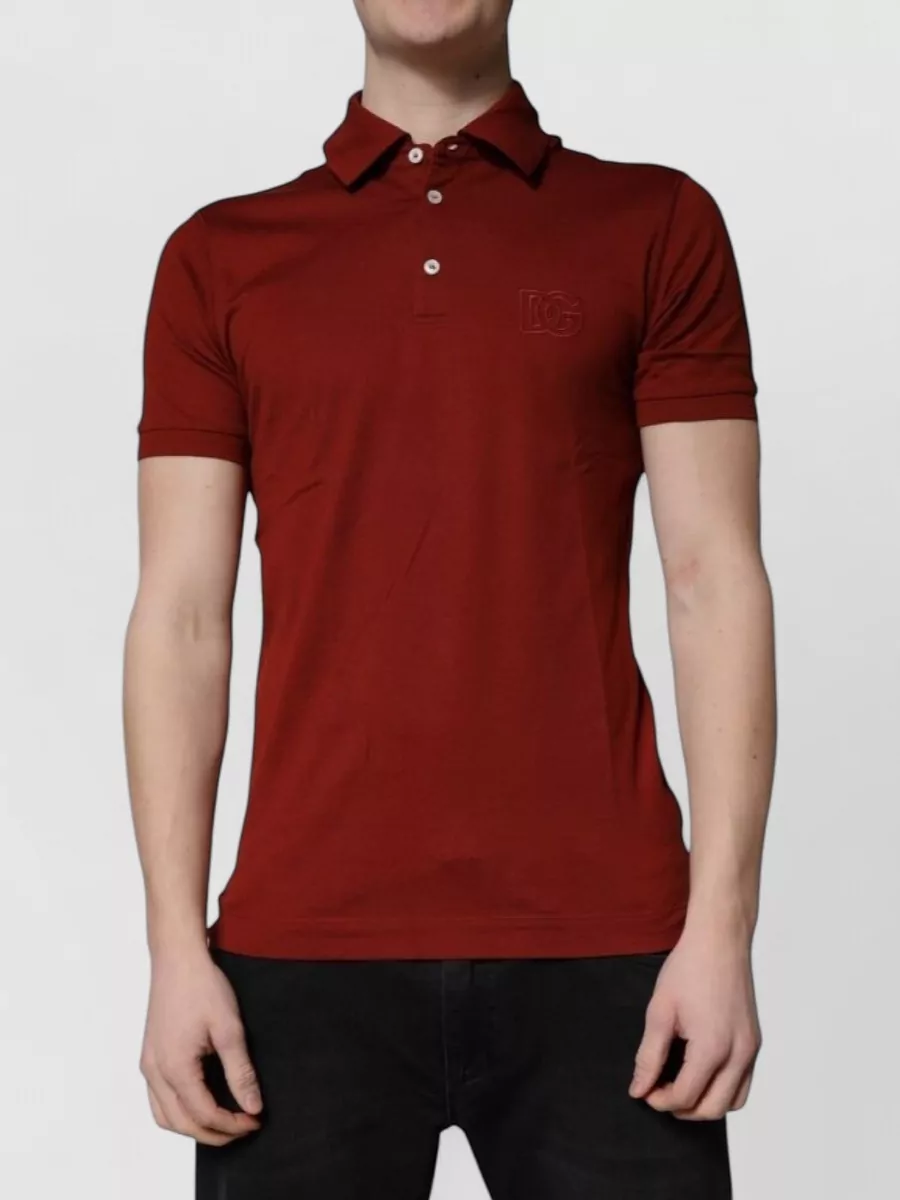Dolce&Gabbana cotton logo-embroidered polo shirt