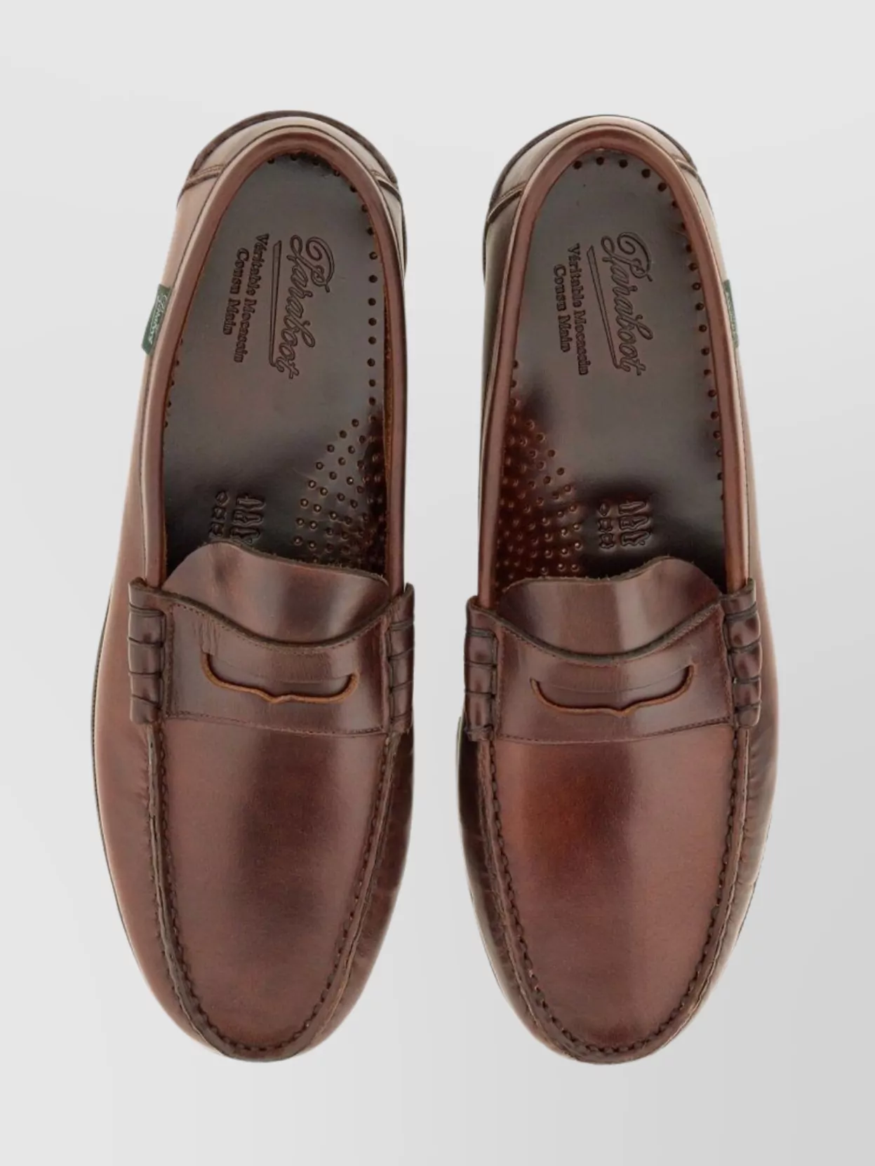 Paraboot Coral Moc Toe Penny Strap Loafers