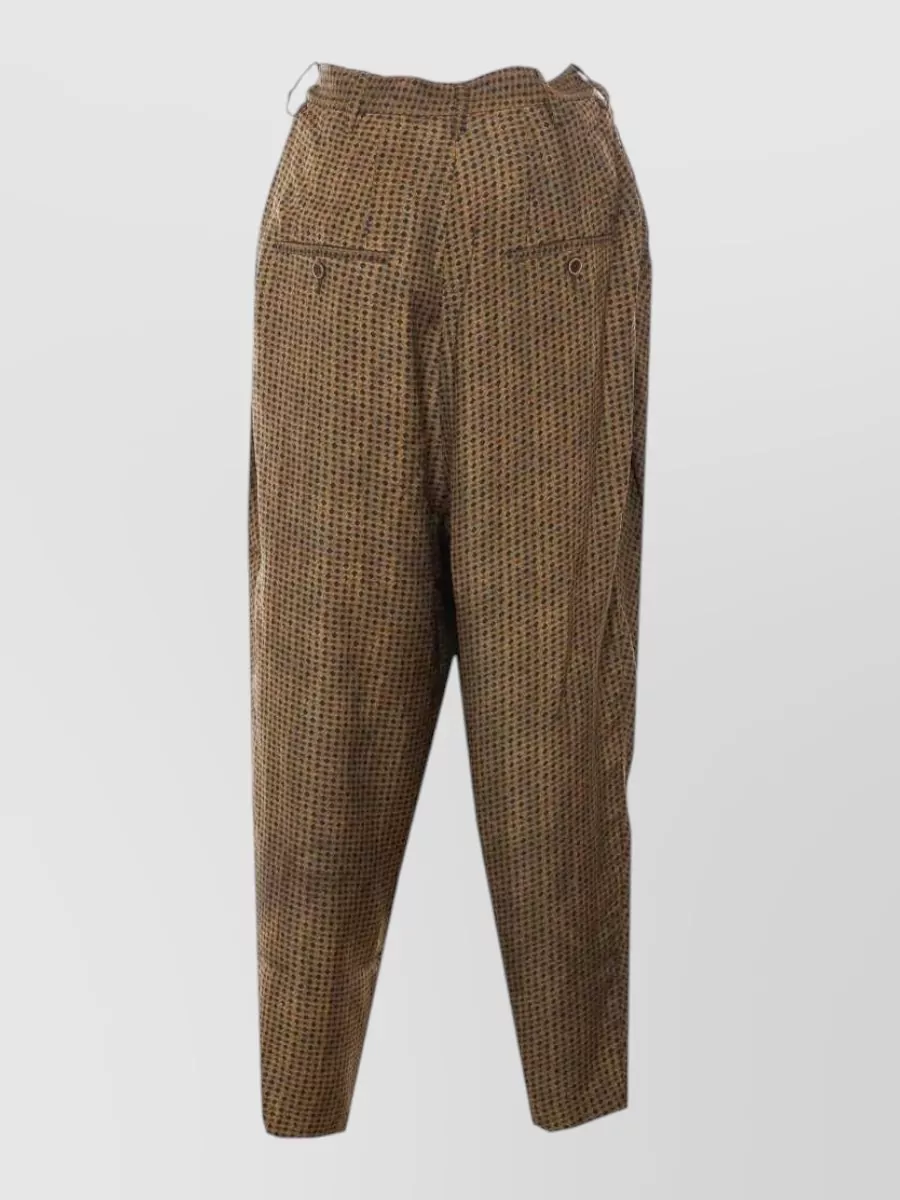 Uma Wang geometric pleated tapered trousers
