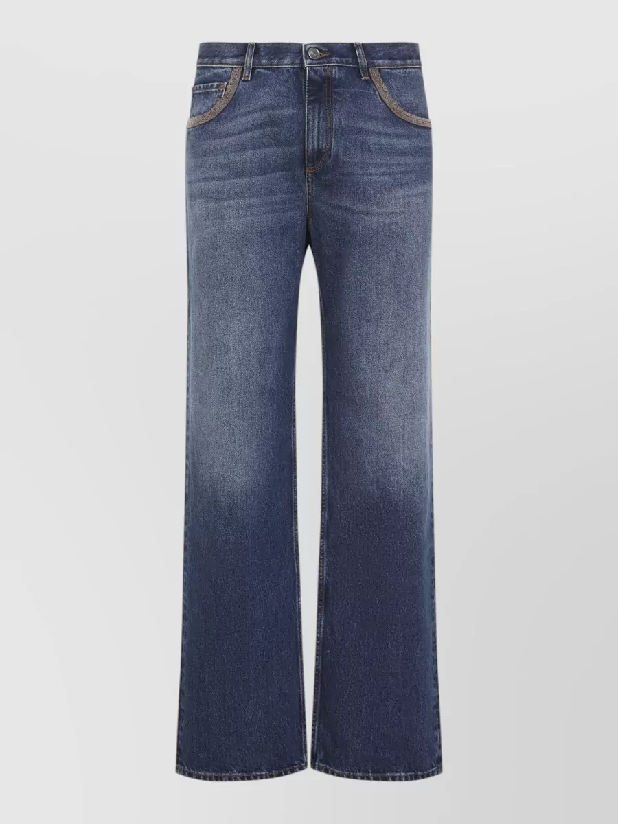Etro denim high-rise straight-leg jeans