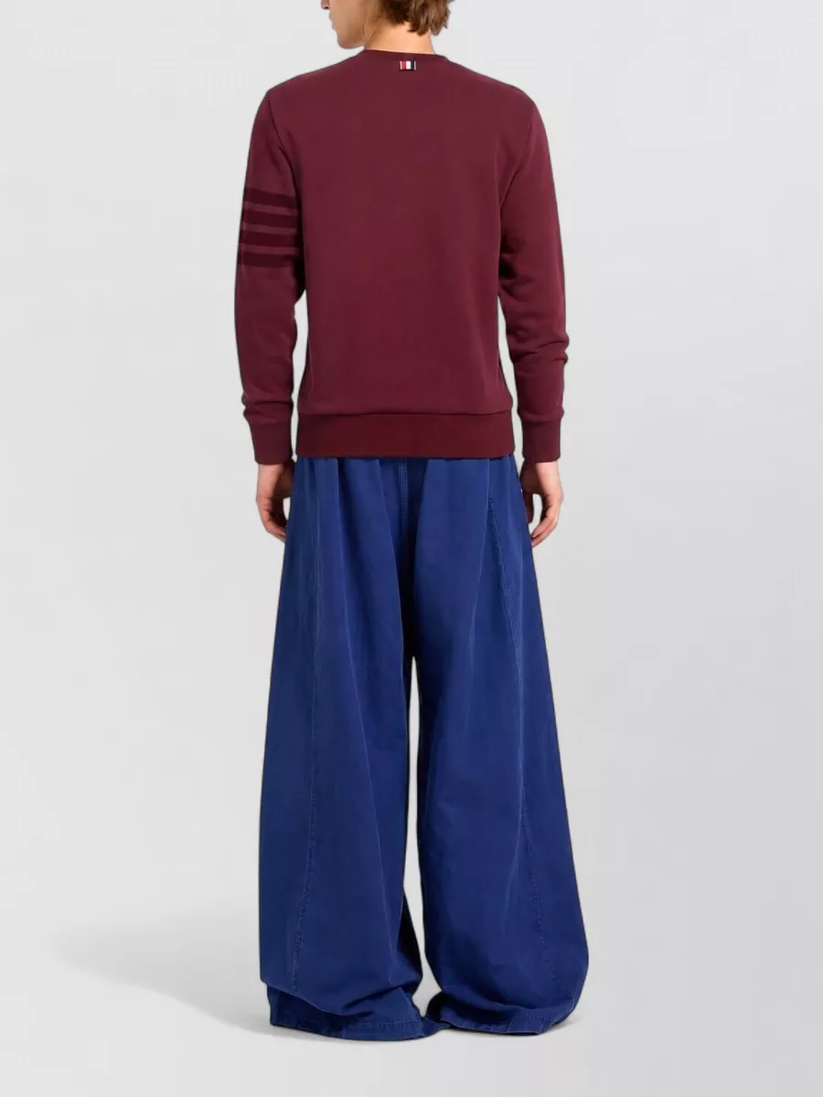 Thom Browne Cotton Long Sleeve Crewneck Pullover