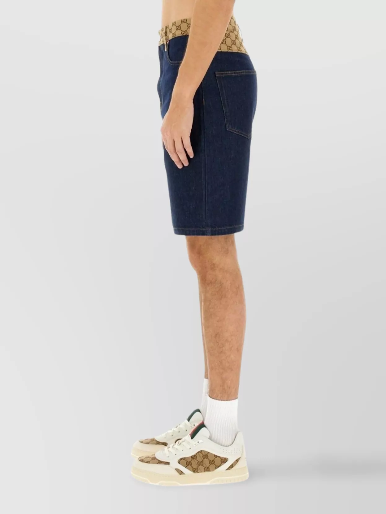 Gucci Casual Denim Bermuda Style Shorts