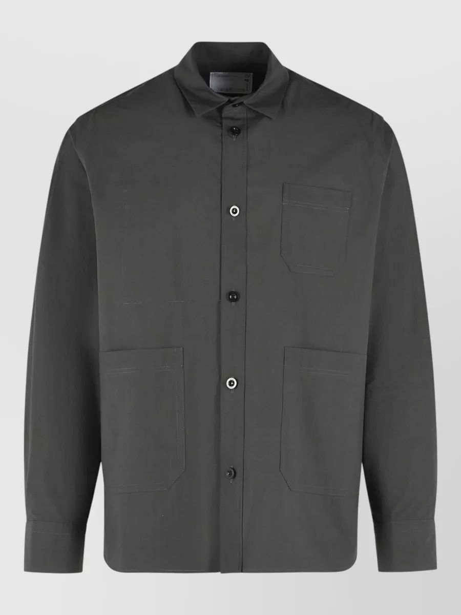 Sacai cotton shirt jacket