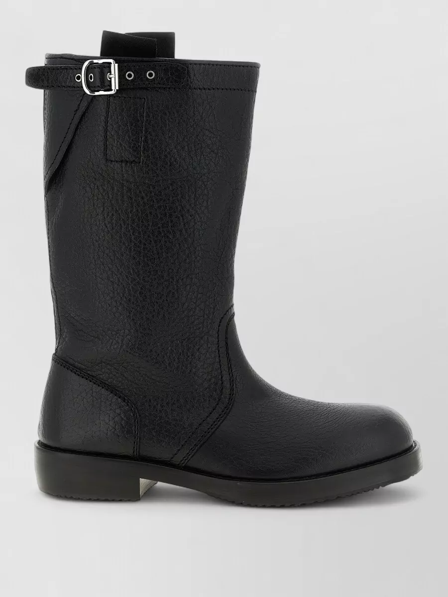 Dries Van Noten leather biker boots