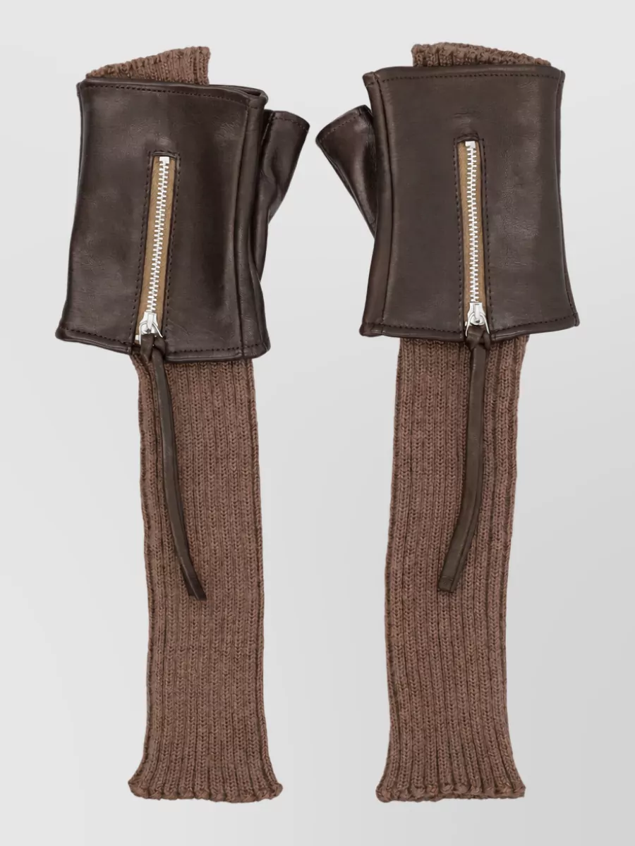 Our Legacy leather wrist warmers