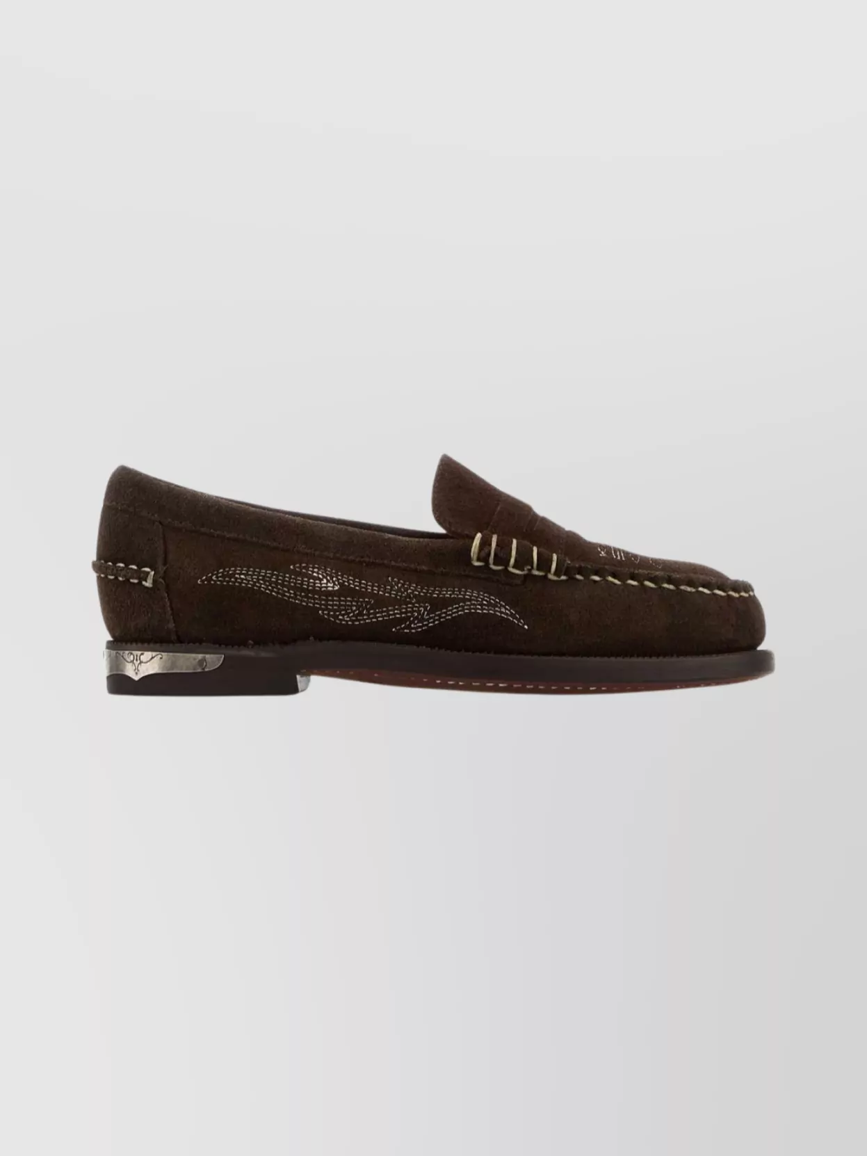 Sebago Suede Dan Loafers Featuring Stitch Detailing In Brown