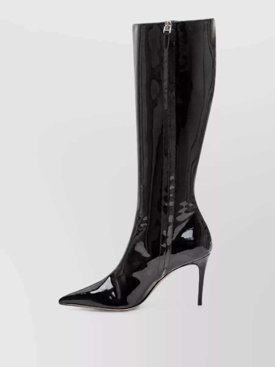 Paris Texas patent leather stiletto knee-high boots