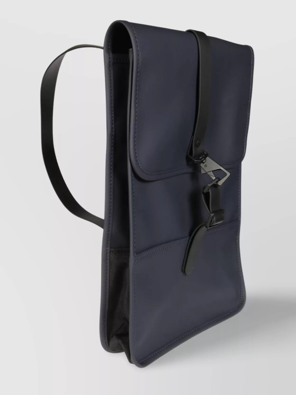 Rains Rectangular Shape Front Flap Backpack In Gray