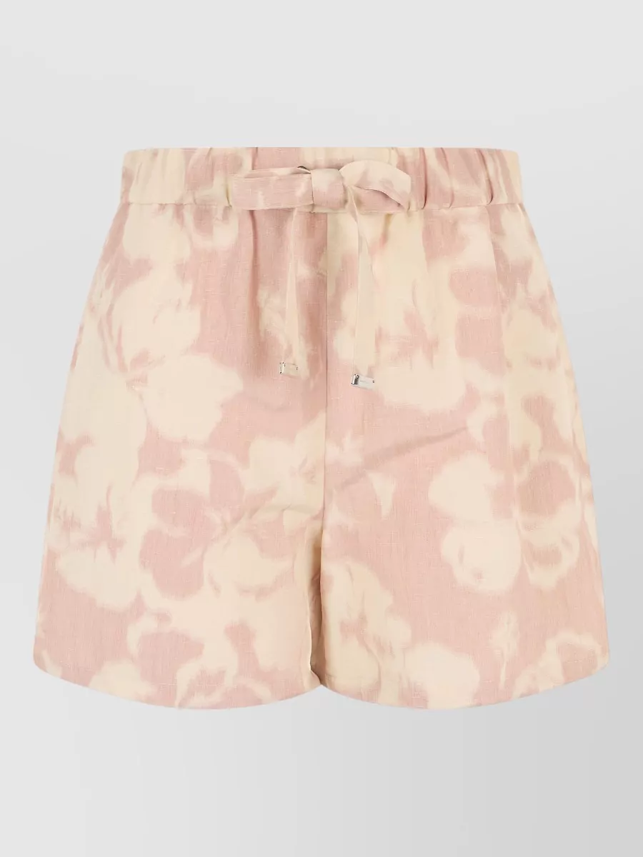 Moncler floral-print knee-length shorts