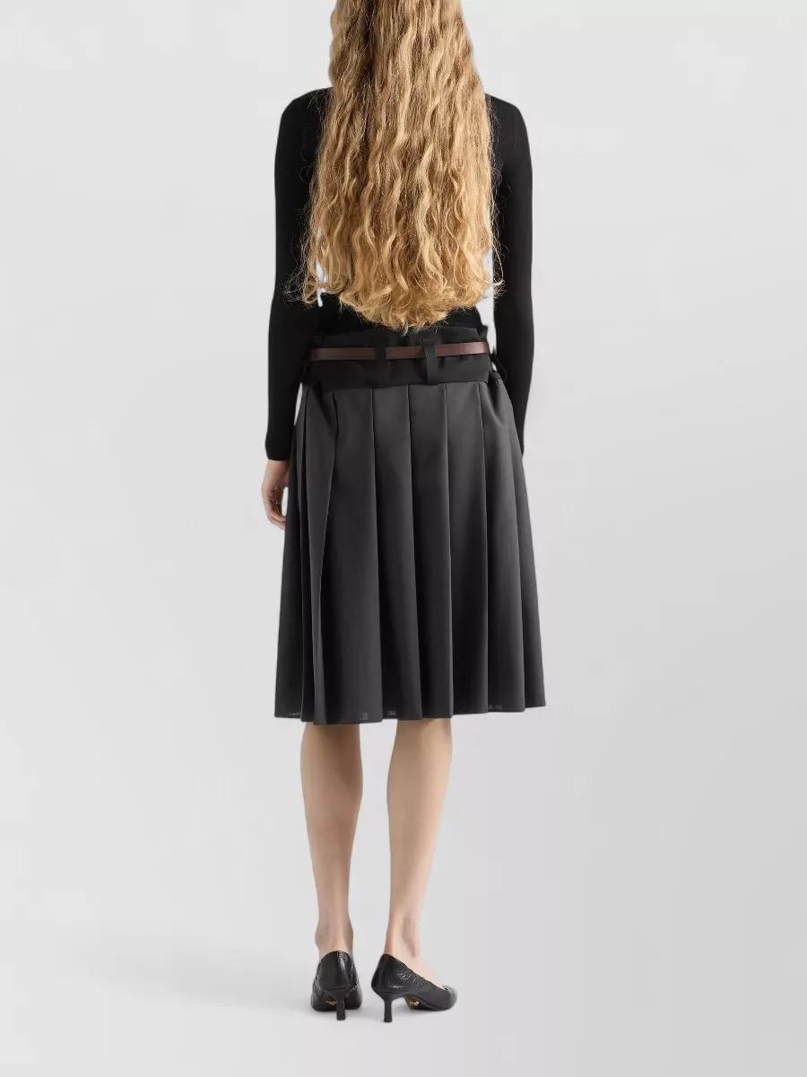 Prada Wool Knit Sweater Long Sleeves Crew Neck