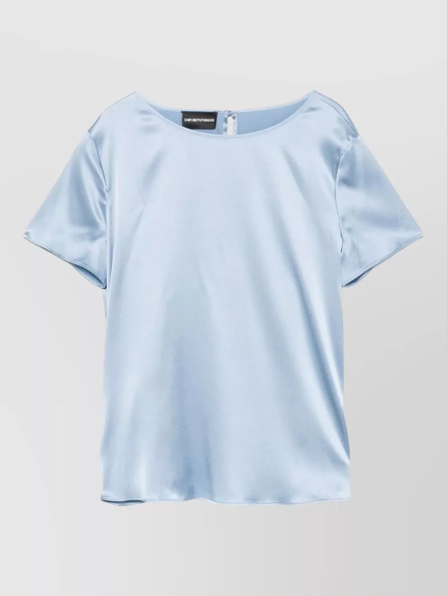Emporio Armani Silk Satin Short-Sleeve T-Shirt