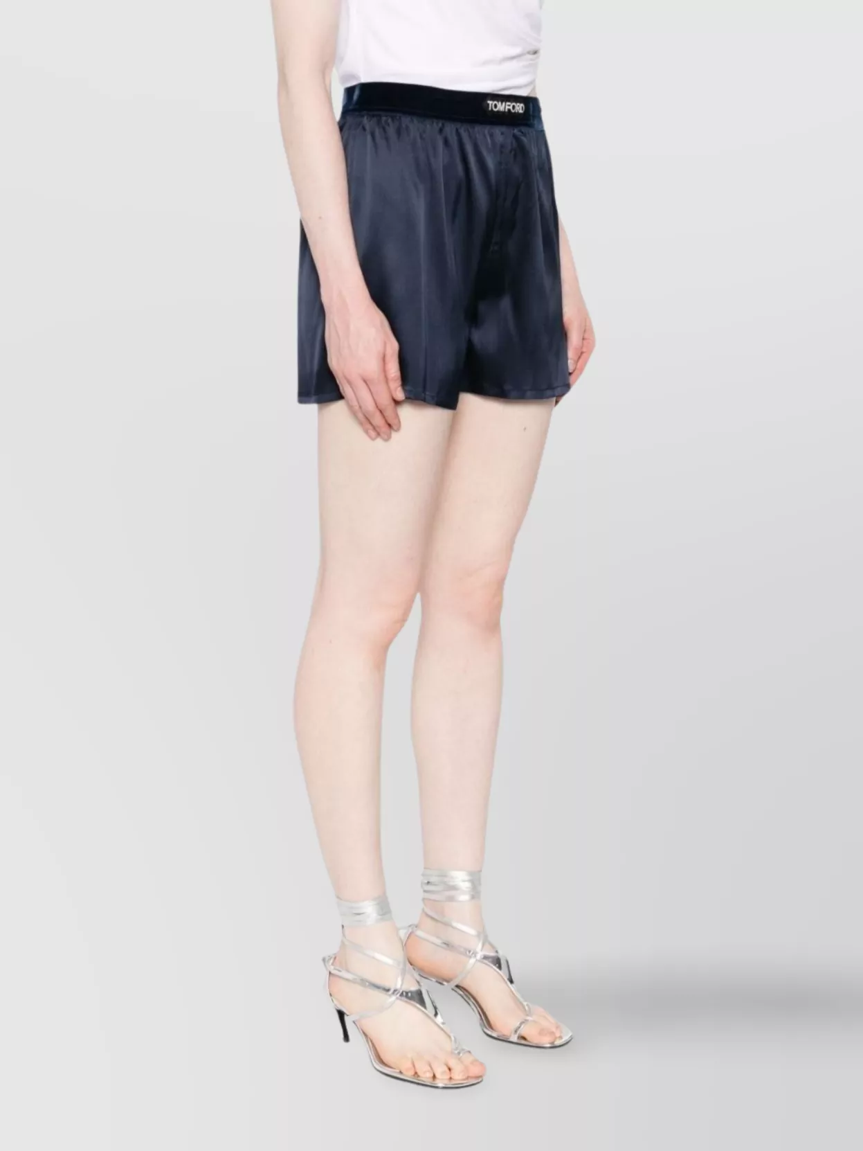 Tom Ford Silk Shorts With Elasticated Waistband And Satin Finish