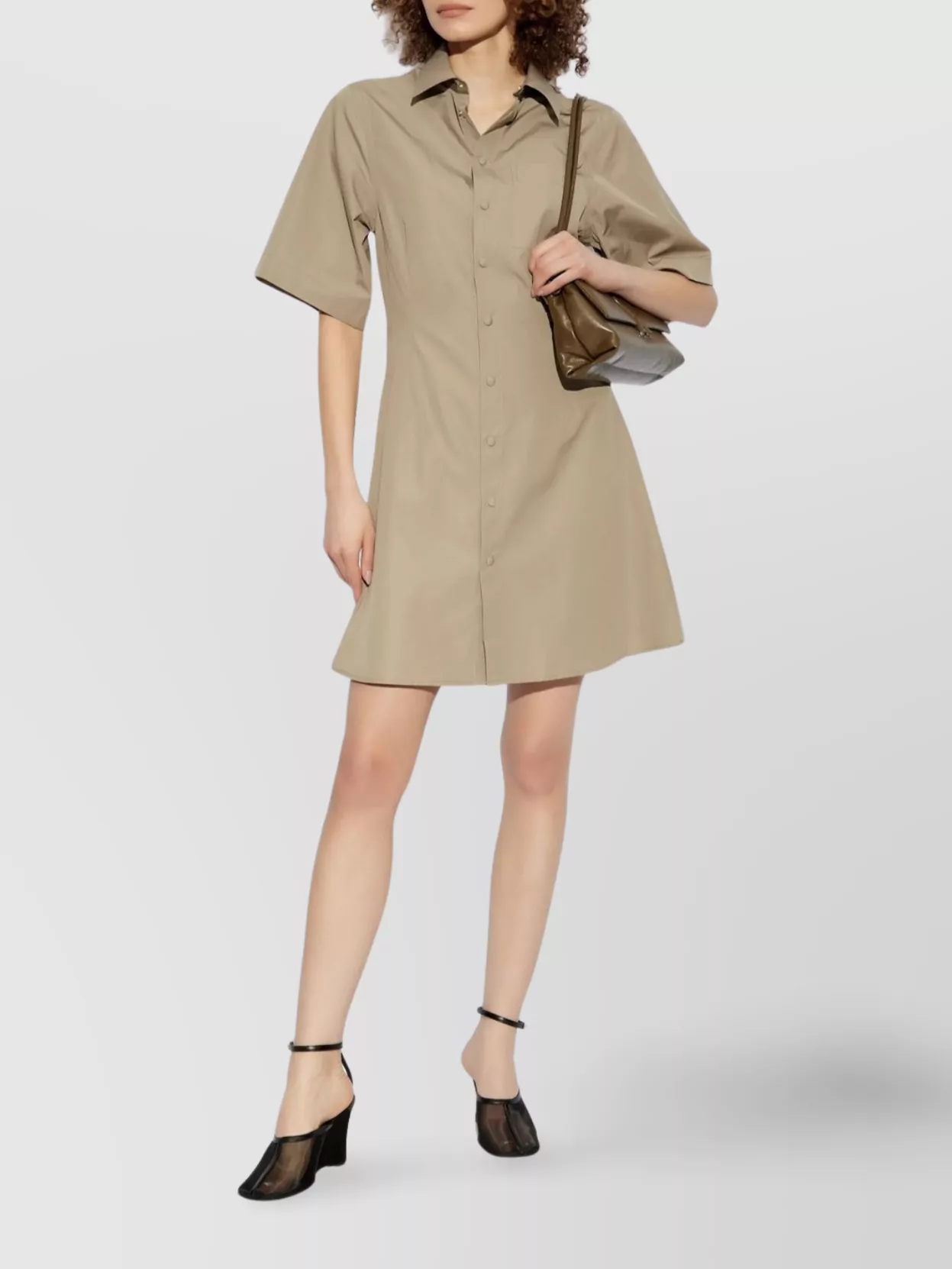 Ami Paris Shirt Dress In Cotton