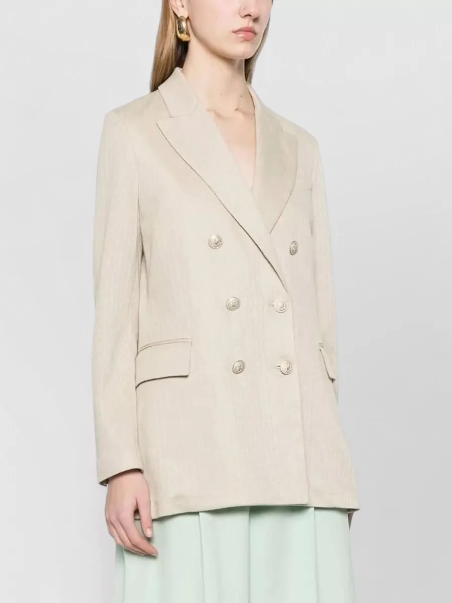 Circolo 1901 Linen Double-Breasted Suit Jacket