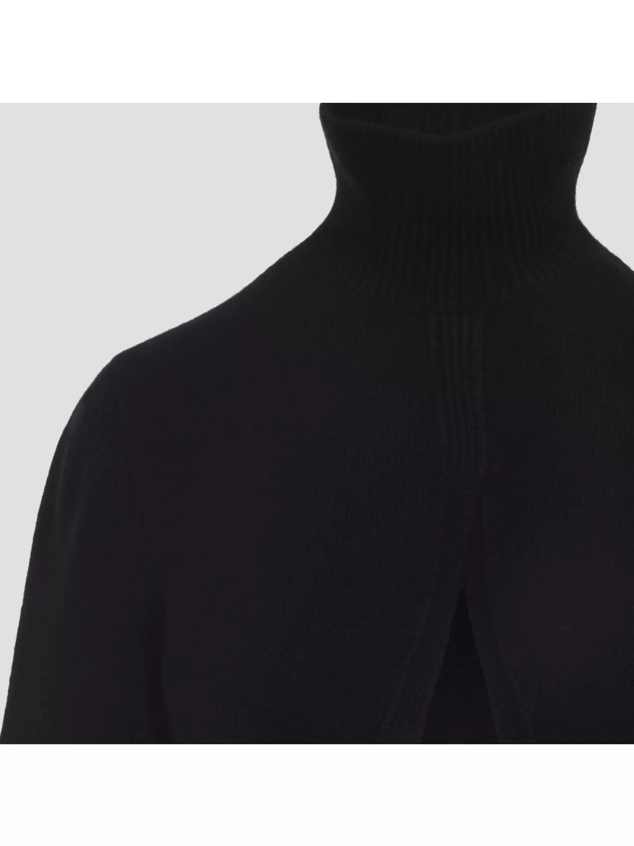 Alaïa Cropped Turtleneck Long Sleeve Knitwear