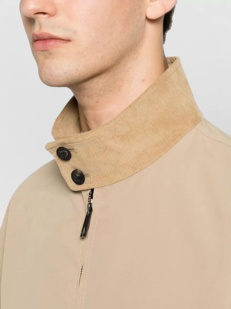 Emporio Armani Corduroy Collar Single-Breasted Jacket