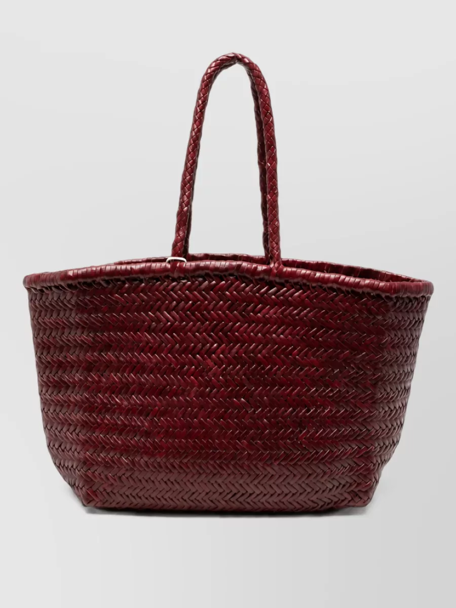 Dragon Diffusion bamboo triple jump big leather beach bag
