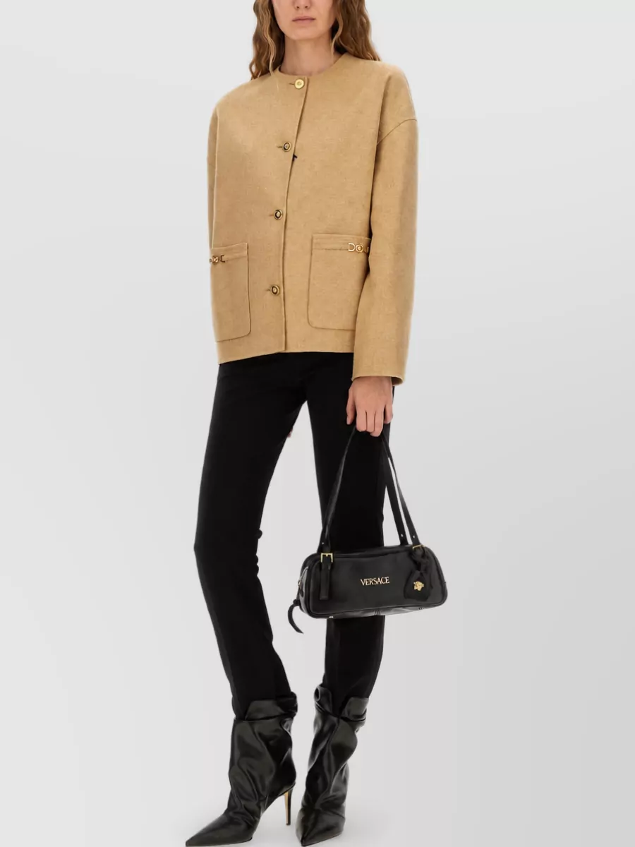 Versace Wool fitted jacket