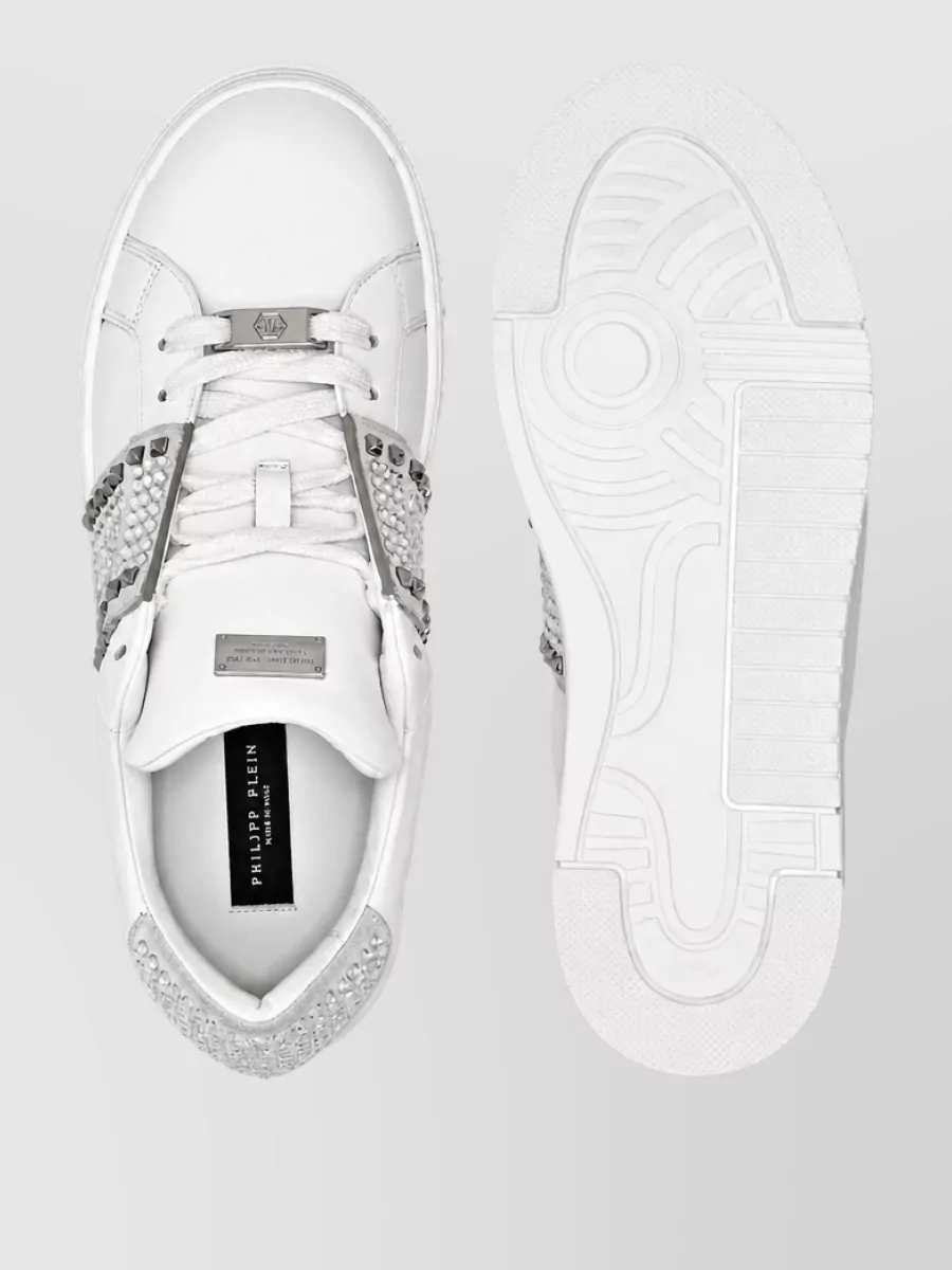 Philipp Plein Leather Low-Top Sneakers