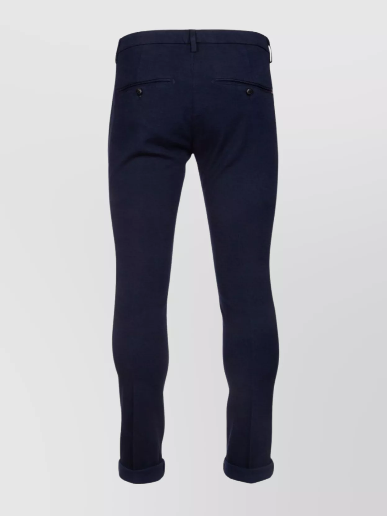 Dondup Tailored Trousers With Cuffed Hem And Pockets In Blue