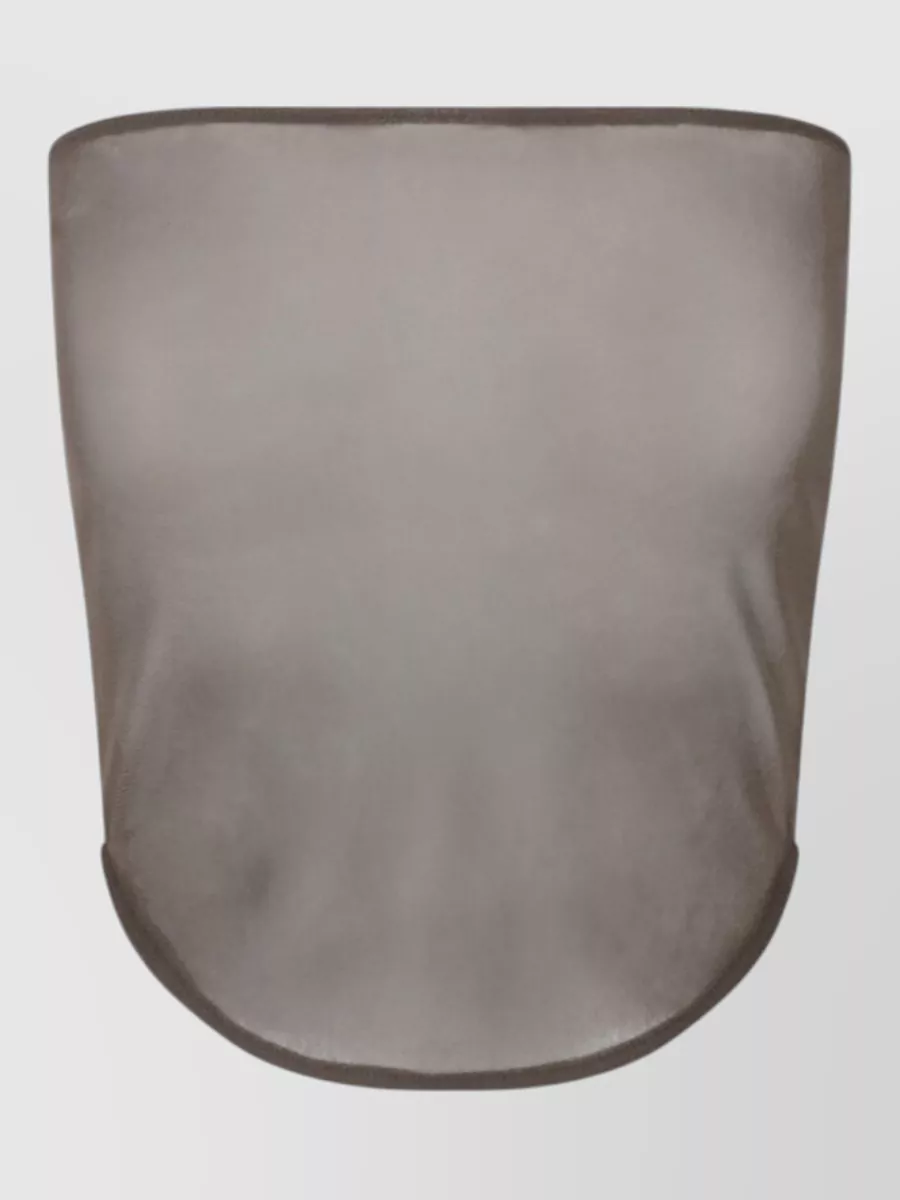 Lemaire sheer long-sleeve draped-scarf bodysuit