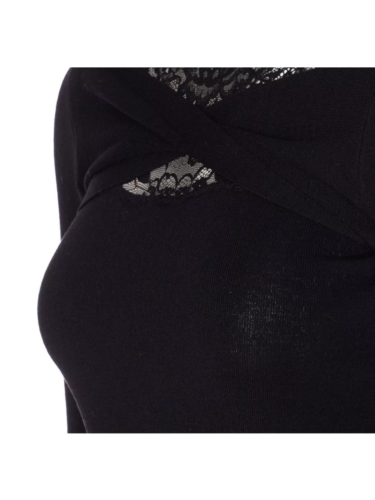 Valentino Garavani Knitwear With Lace Cuffs And Long Sleeves