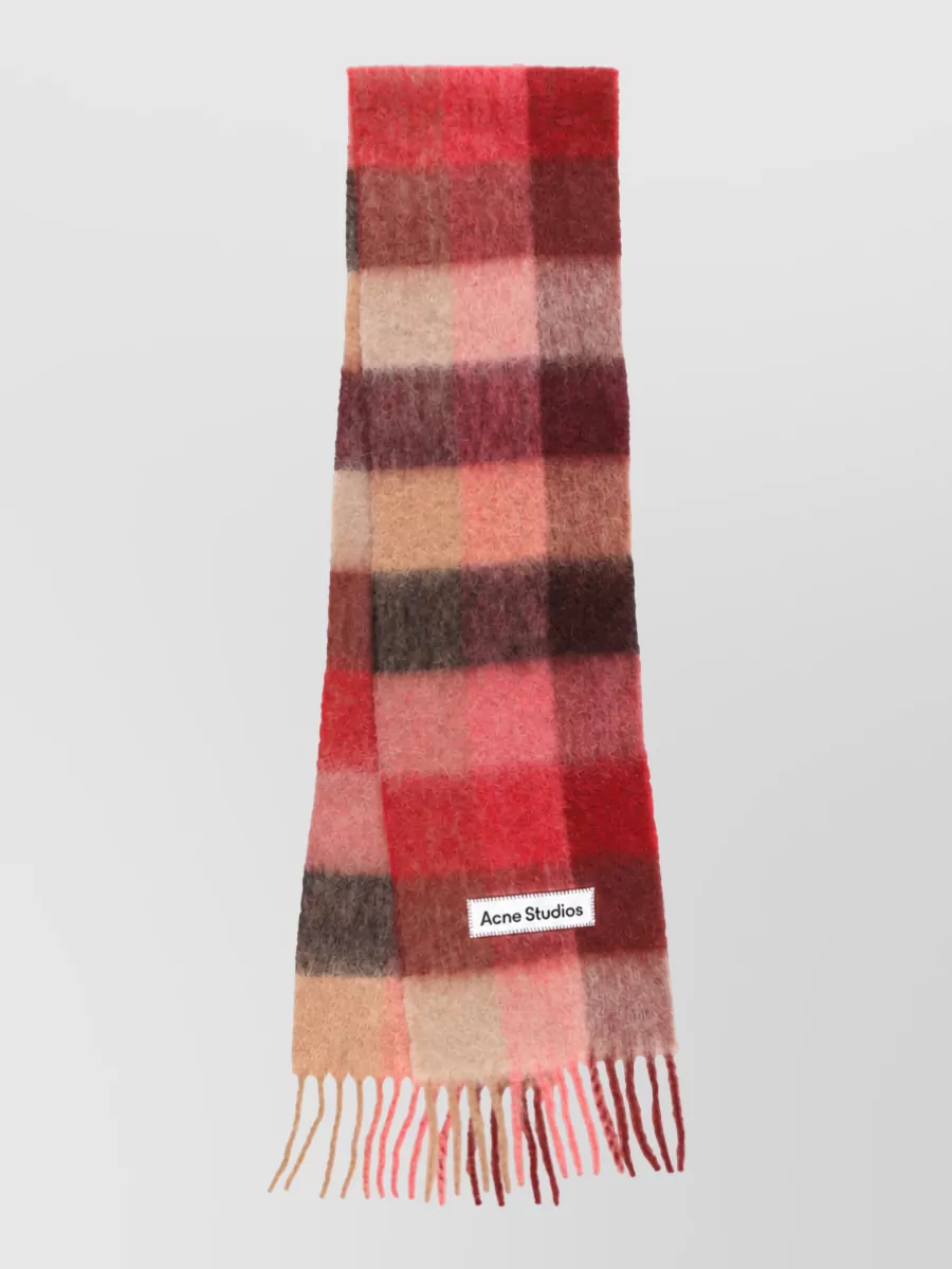 Acne Studios Checked Mohair-Blend Scarf