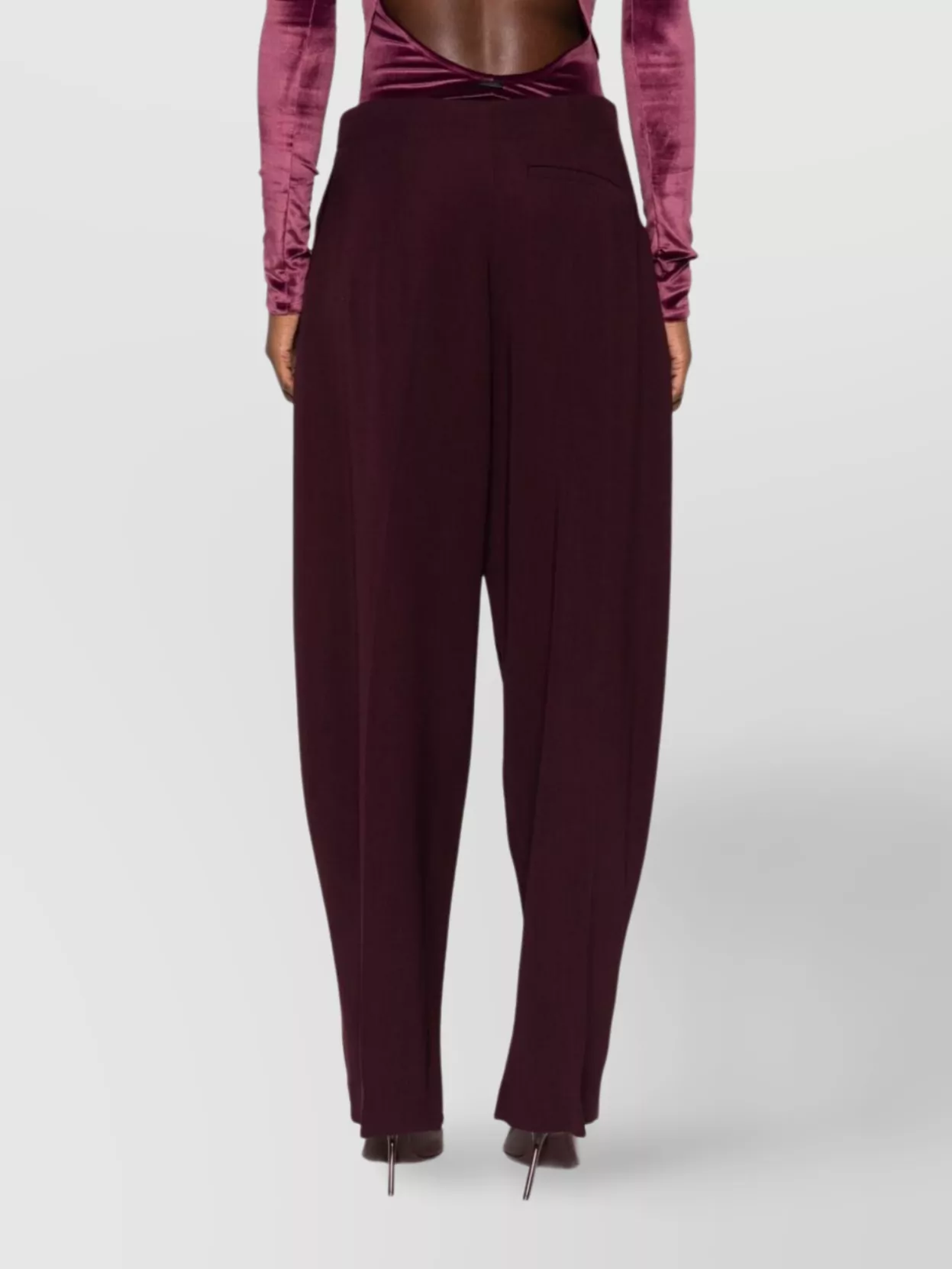 Mugler High Waist Straight Leg Trousers