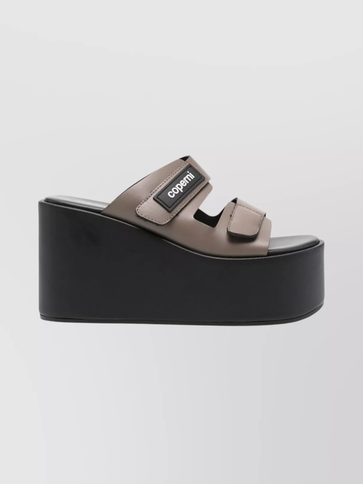 Coperni 100mm Double-strap Platform Sandals In Brown