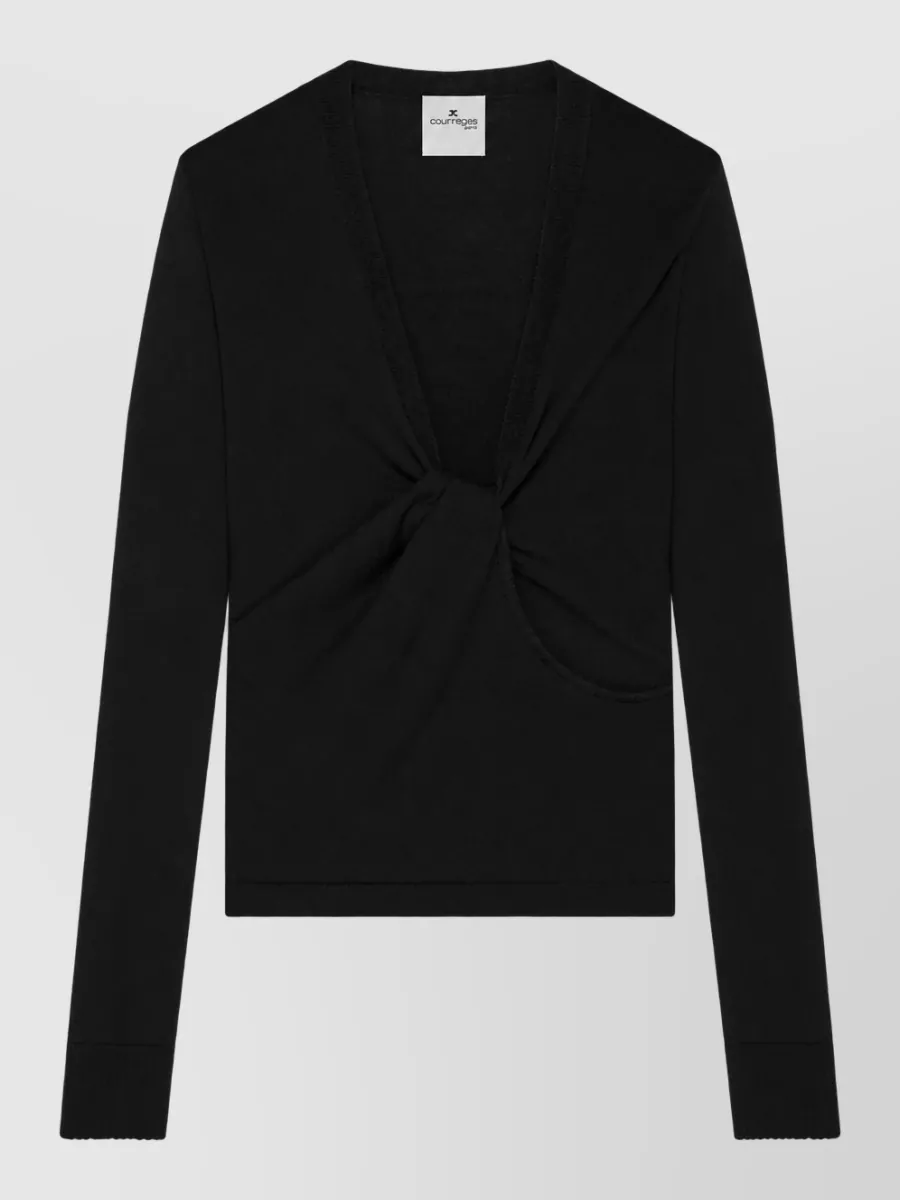 Courrèges merino wool light knit sweater