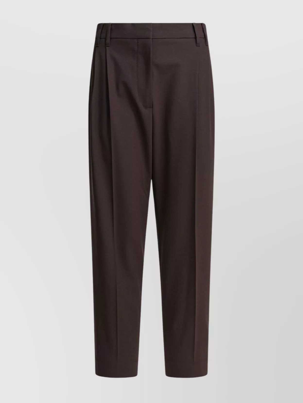 Brunello Cucinelli Tailored Trousers With Back Pocket And Belt Loops In Brown