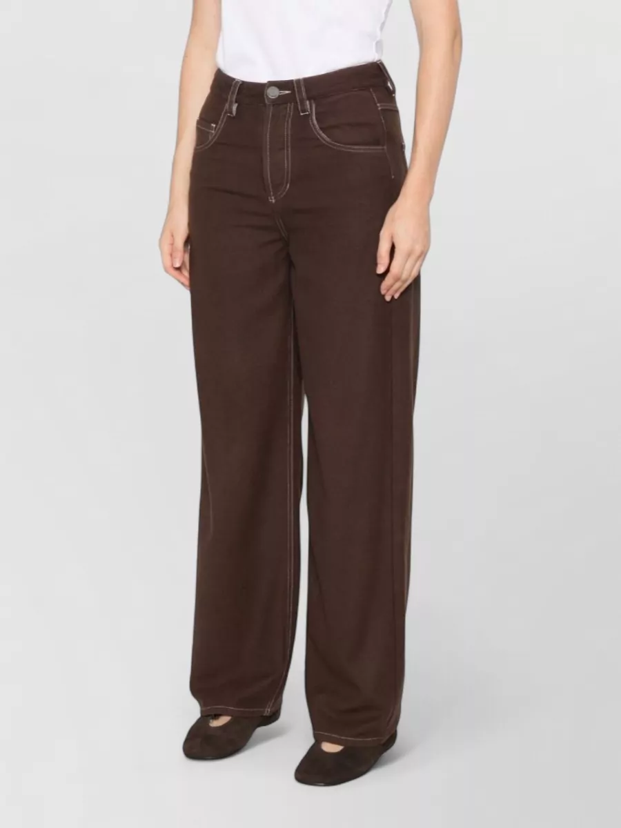 Uma Wang High-Rise Wide-Leg Denim Trousers