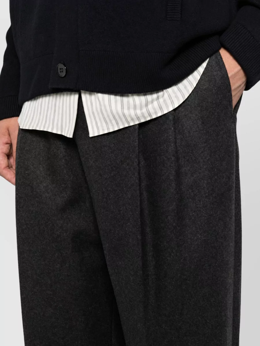 Emporio Armani Wool Wide-Leg Trousers