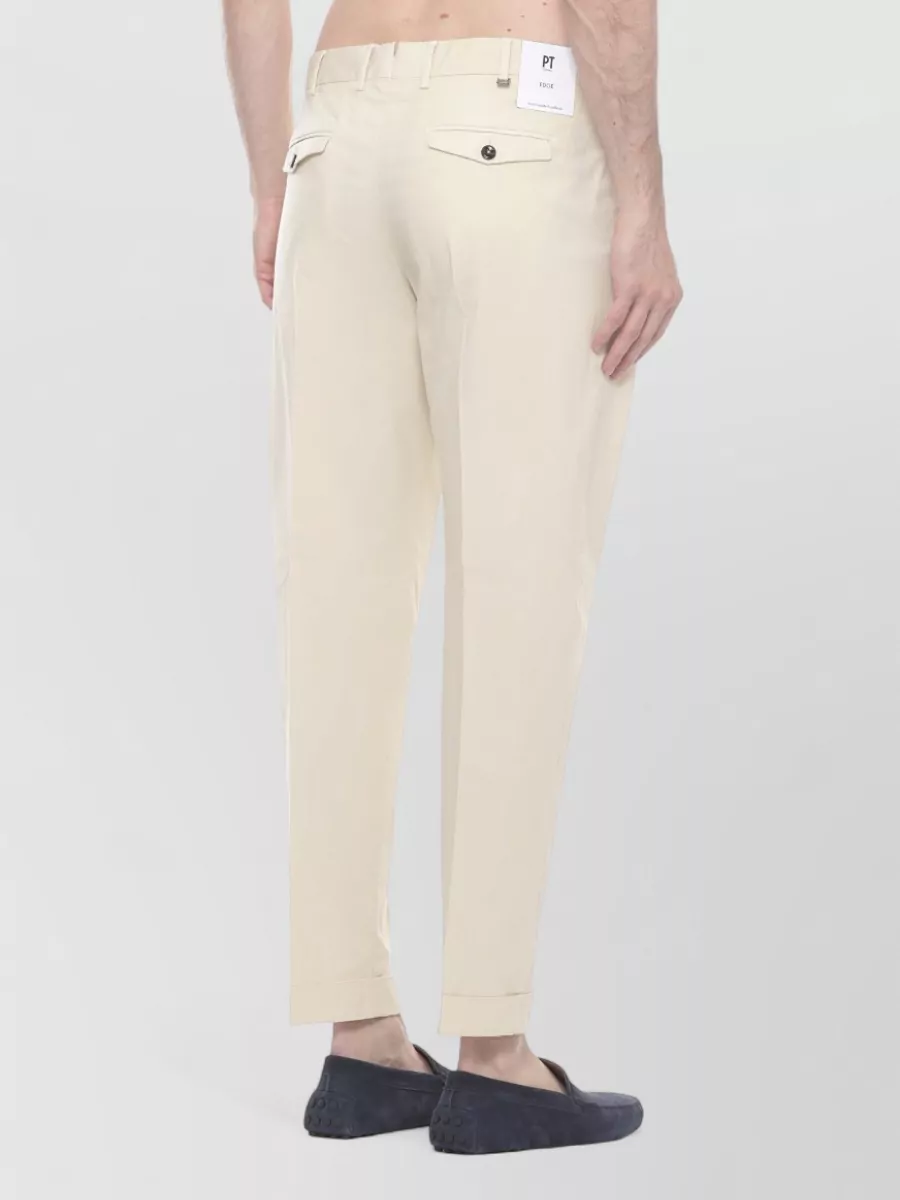 Pt Torino Straight-Leg Cotton Trousers