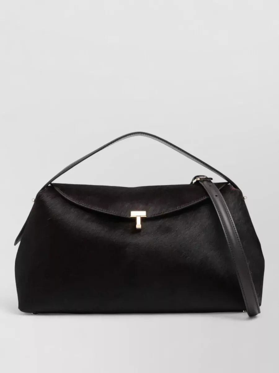 Totême pony leather top handle shoulder bag