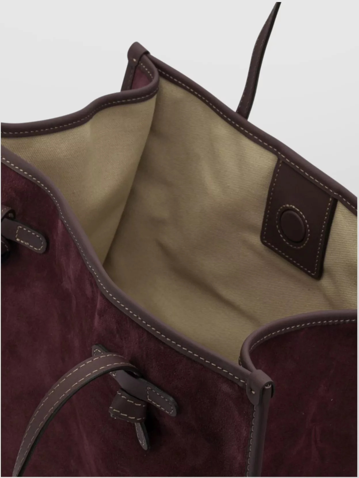 Gianni Chiarini Tote Bag With Contrast Stitching And Handles In Burgundy