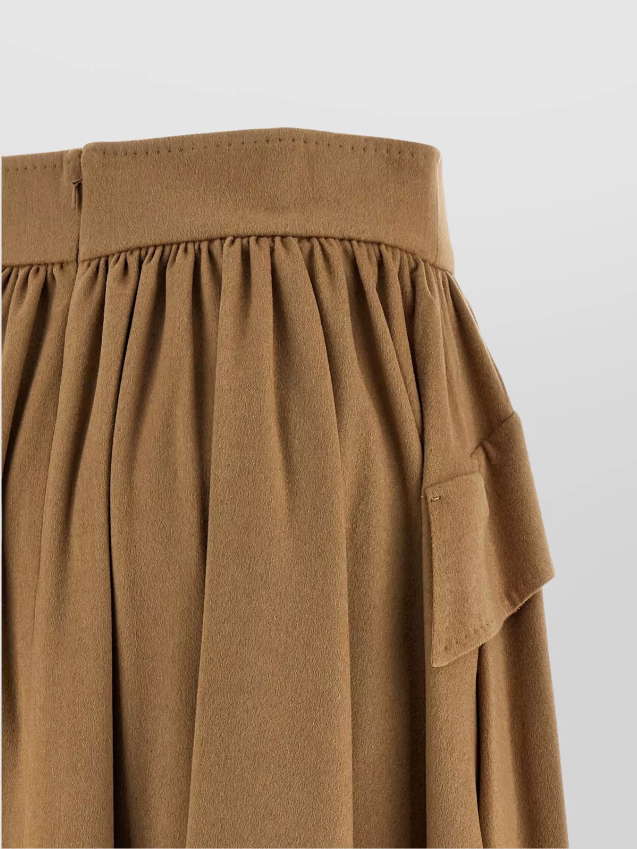 Max Mara High Waist Midi Skirt With Draped Design