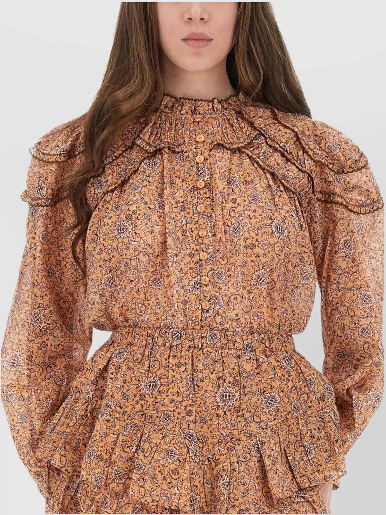 Isabel Marant Etoile Layered Ruffled Long Sleeve Top