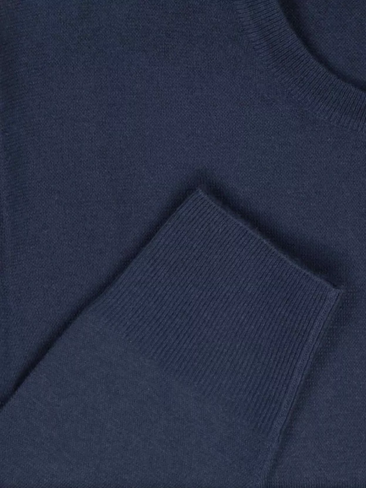 Loro Piana Ribbed Crewneck Sweater With Long Sleeves In Blue