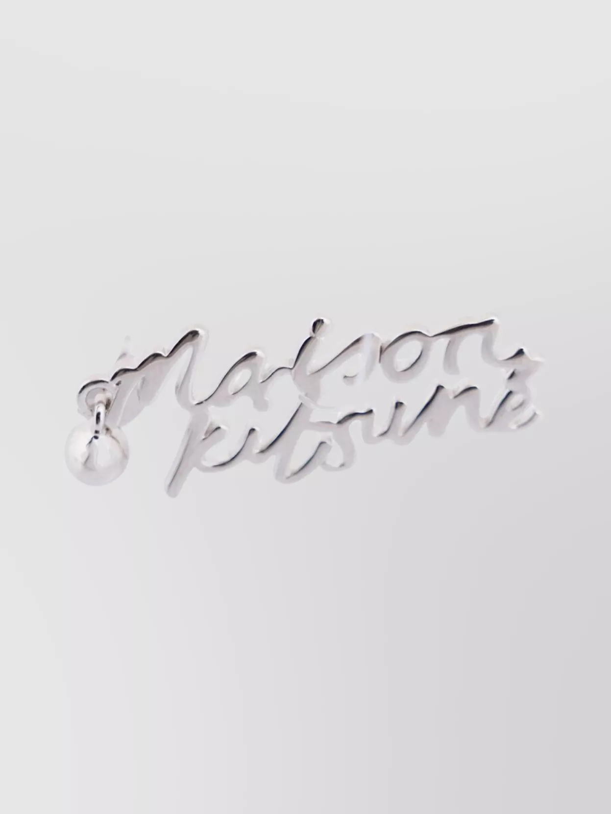 Maison Kitsuné Handwritten Logo Dangling Earrings