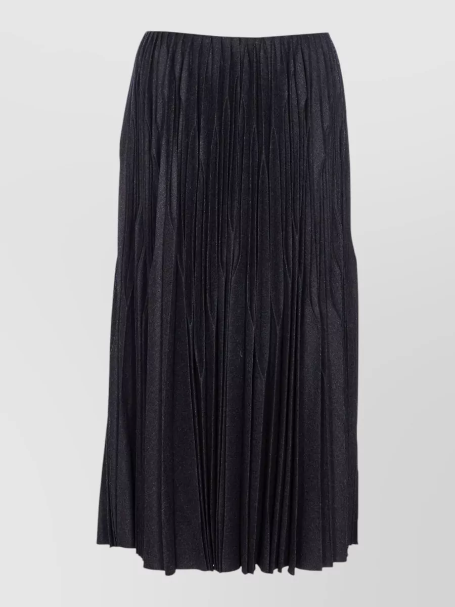 Alaïa Wool Pleated Maxi Skirt