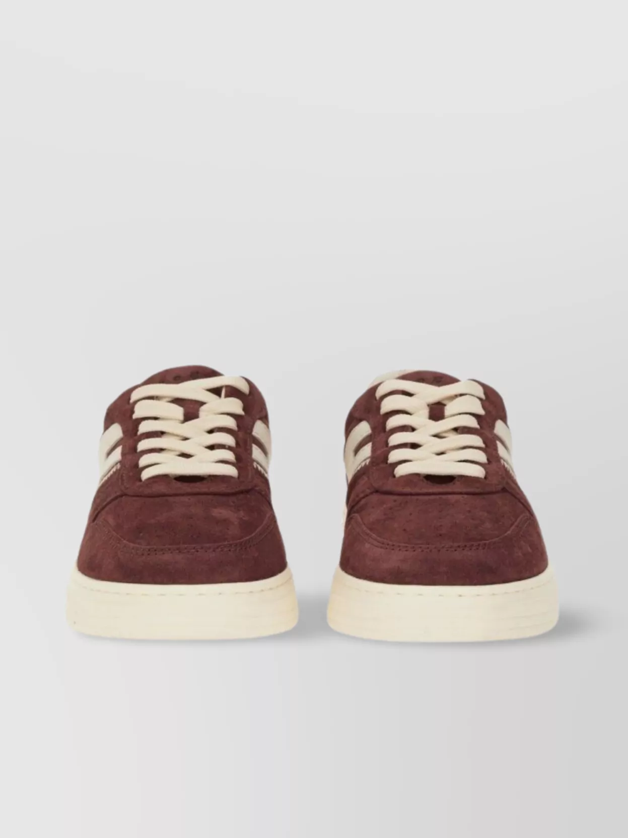 Hogan Suede Rubber Sole Sneakers Perforated Contrast Stitching