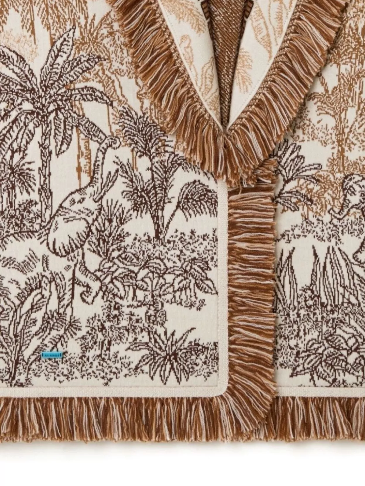 Alanui Jungle Toile De Jouy Wool Blend Cardigan