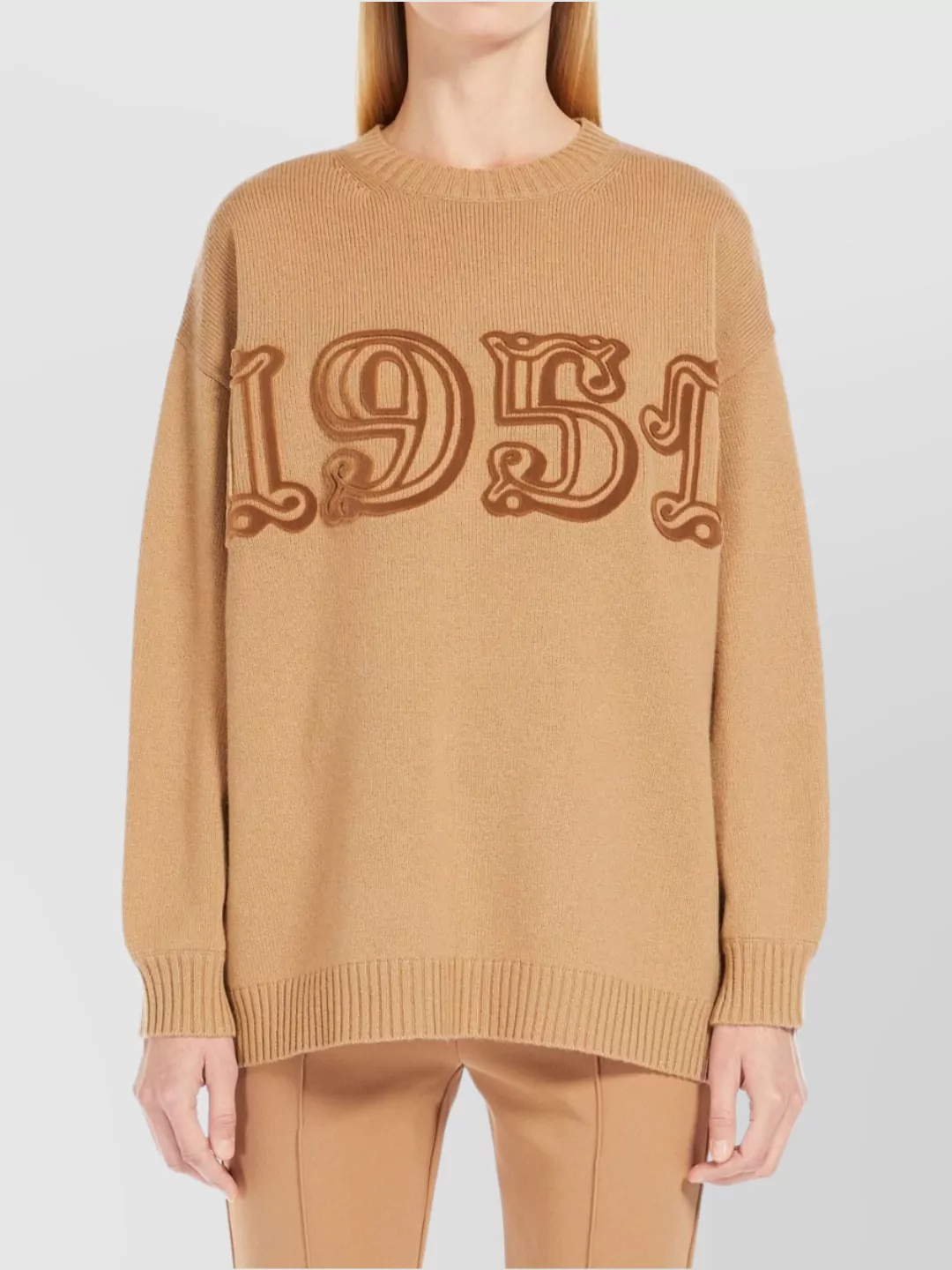 Max Mara Wool-and-cashmere-blend Sweater In Brown