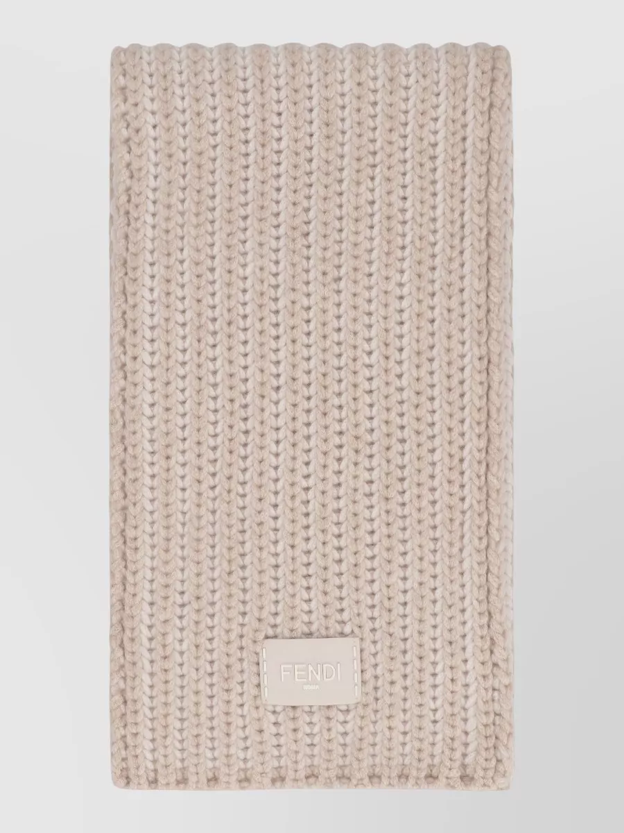 Fendi wool cashmere rectangular scarf