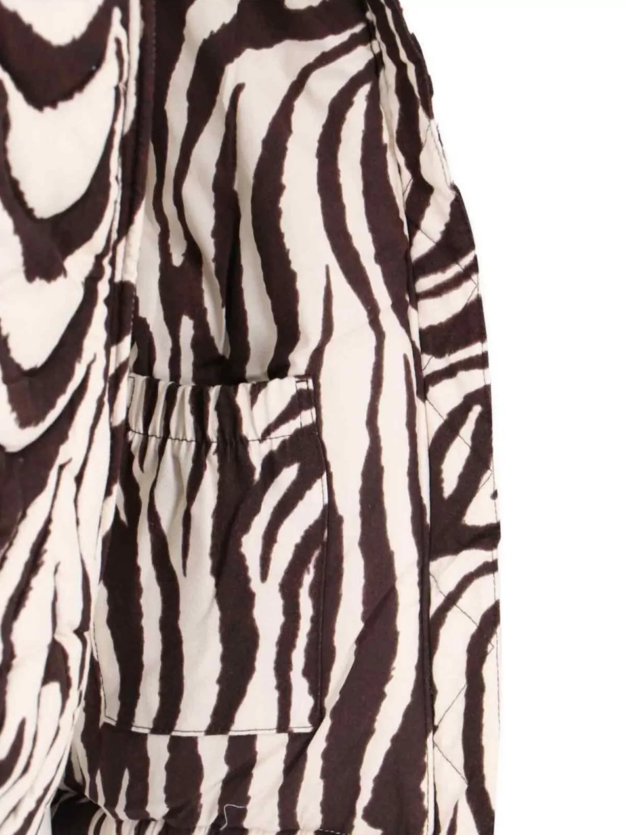 Erl Quilted Animal Print High Collar Jacket
